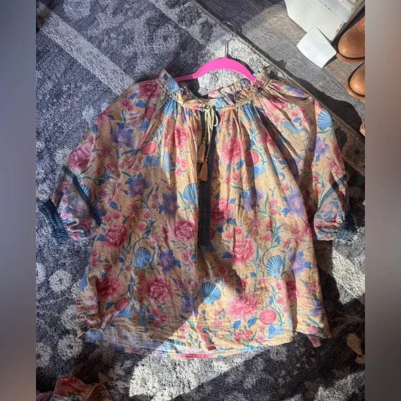 Spell Multicolor Seashell Mermaid Floral Skirt and Blouse Set - Picture 4 of 8